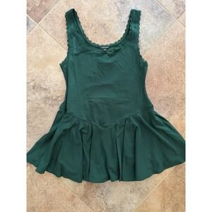 Women's Wild Fable Green Game Day Lace Drop Waist Mini Skater Dress Medium NWT